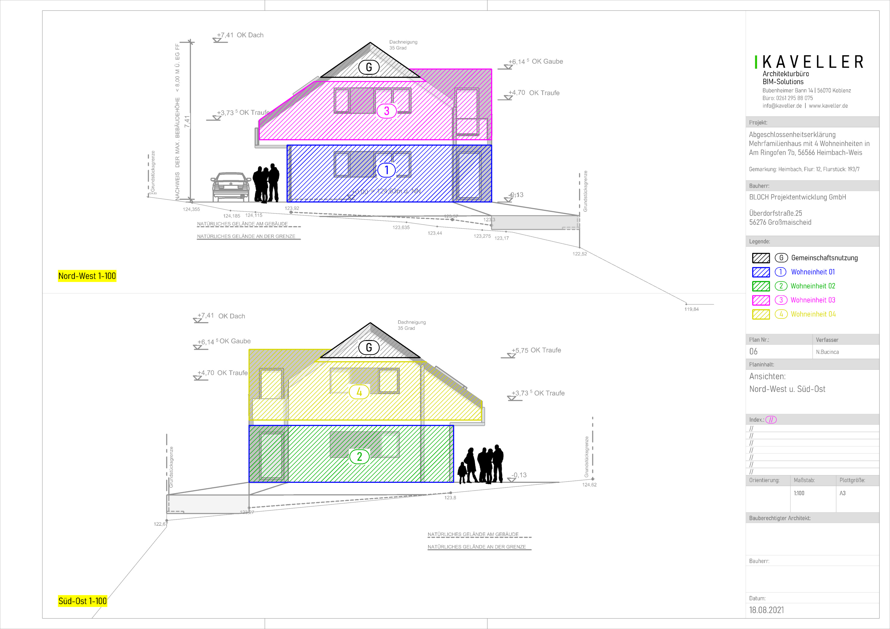 Ansichten Nord und Süd